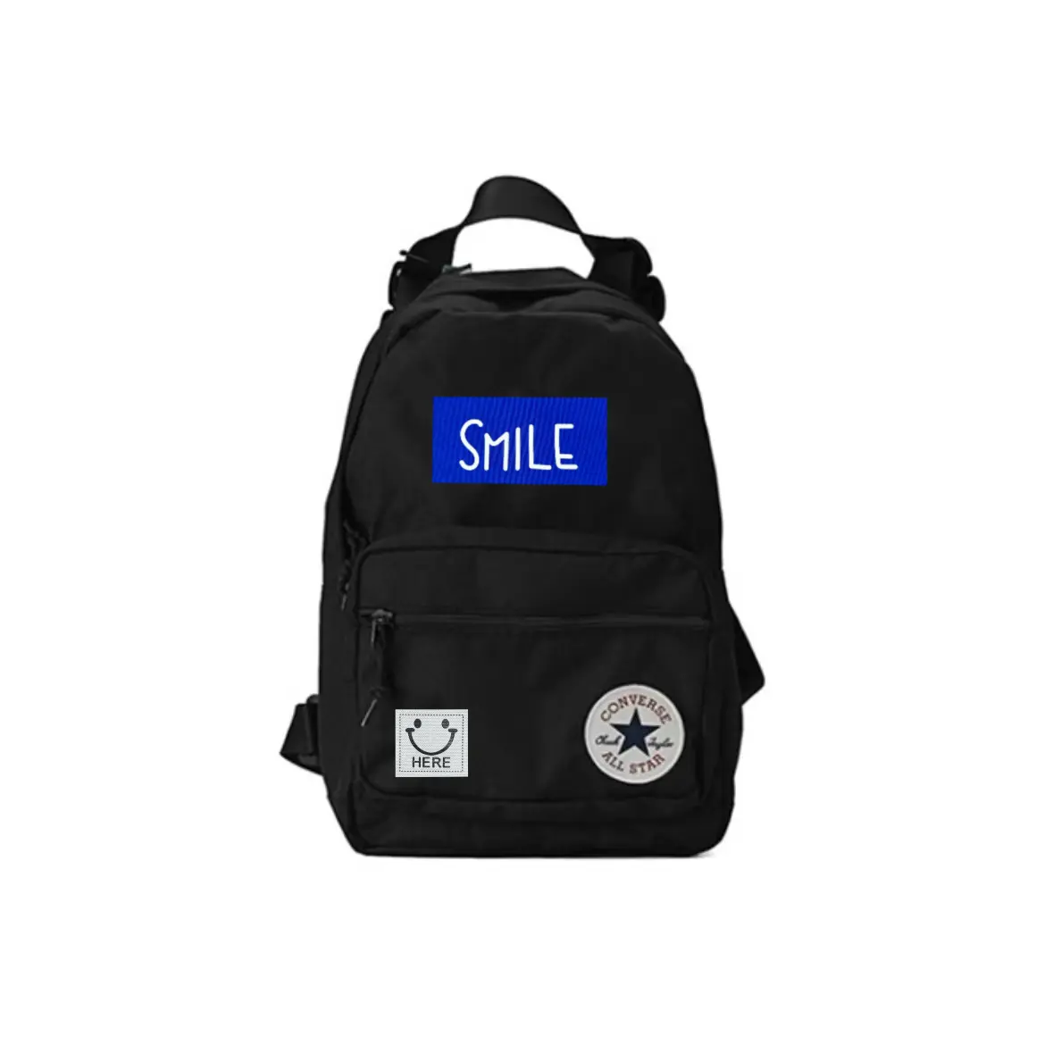 

Converse Полиэстеровый рюкзак унисекс черный, smile