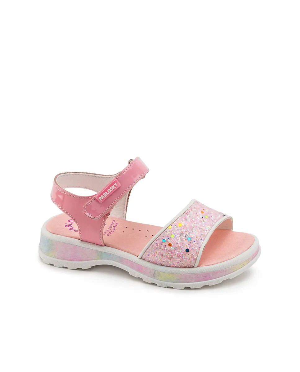 

Женские кожаные босоножки розового цвета Pablosky, цвет Rosa