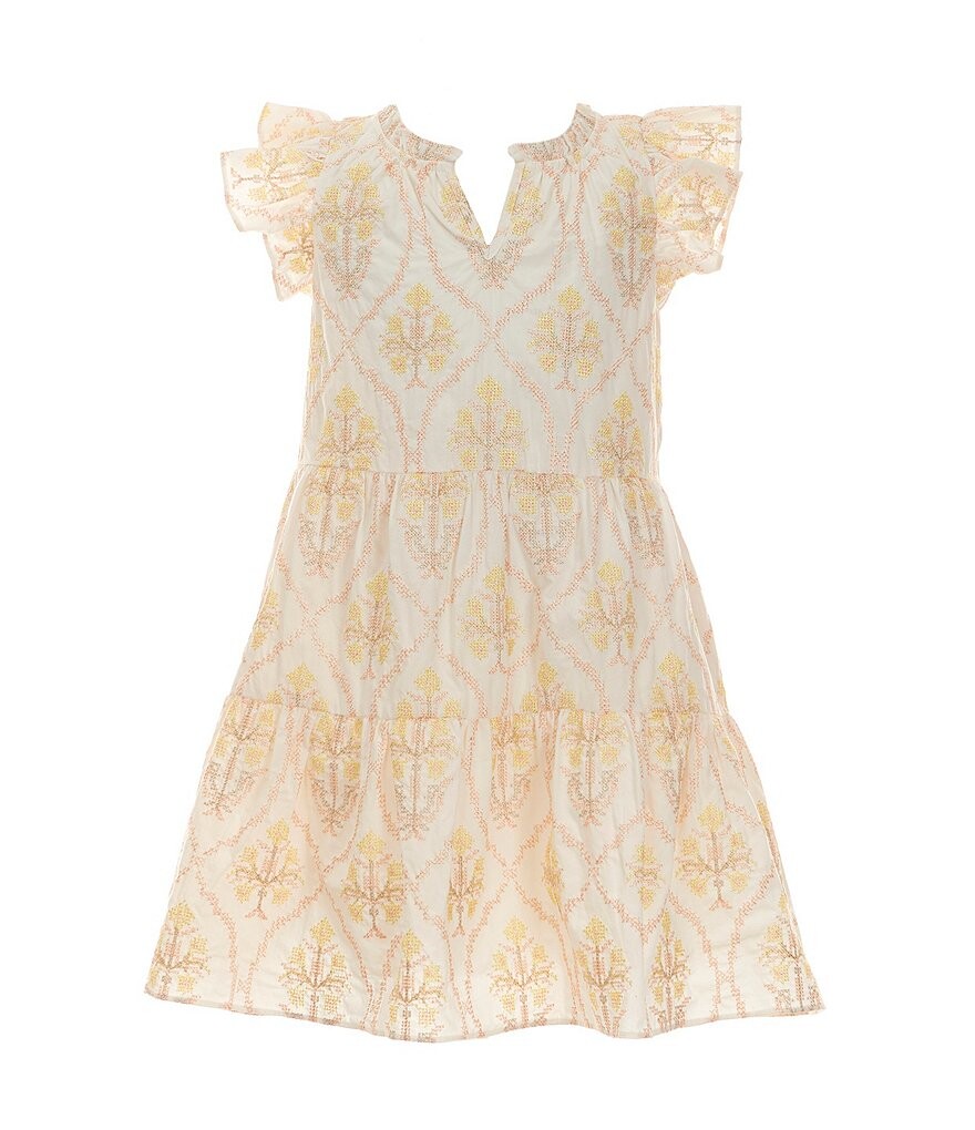 

Платье с вышивкой и оборками на рукавах A Loves A Little Girls 2T-6X, слоновая кость, Бежевый, Платье с вышивкой и оборками на рукавах A Loves A Little Girls 2T-6X, слоновая кость