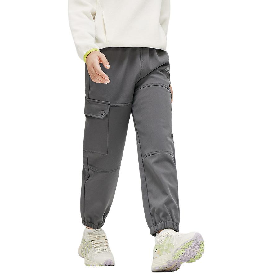 Спортивные утепленные спортивные штаны зимние kids' ASICS, серый — фото 3