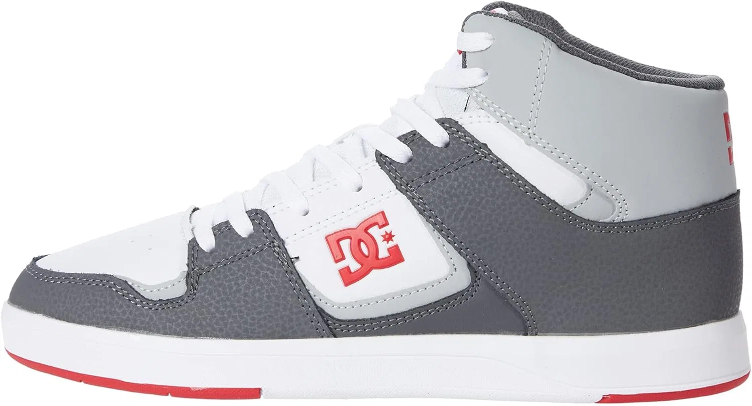Кроссовки DC Shoes Cure, кожаные, высокие, White/Grey/Red