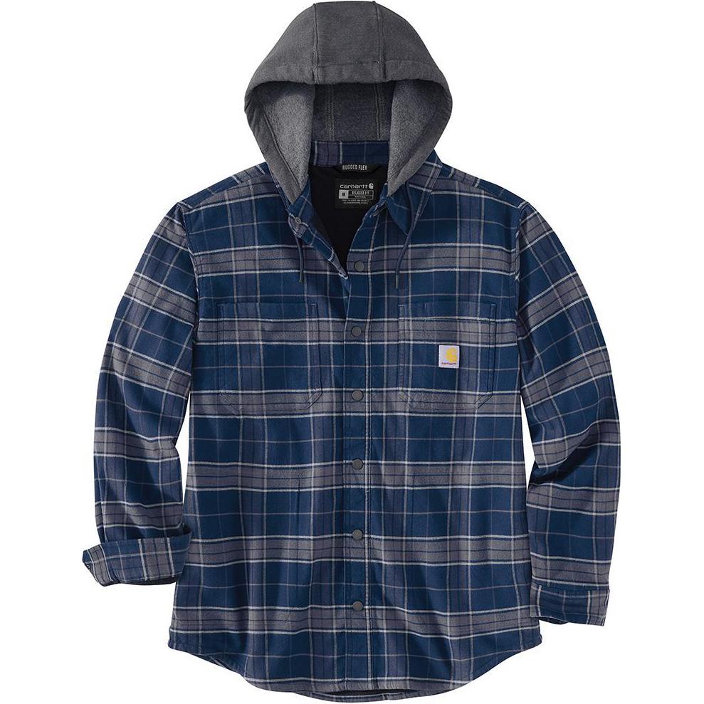 

Carhartt Прочная флисовая толстовка с капюшоном и клетчатым подкладом, Marine Blue