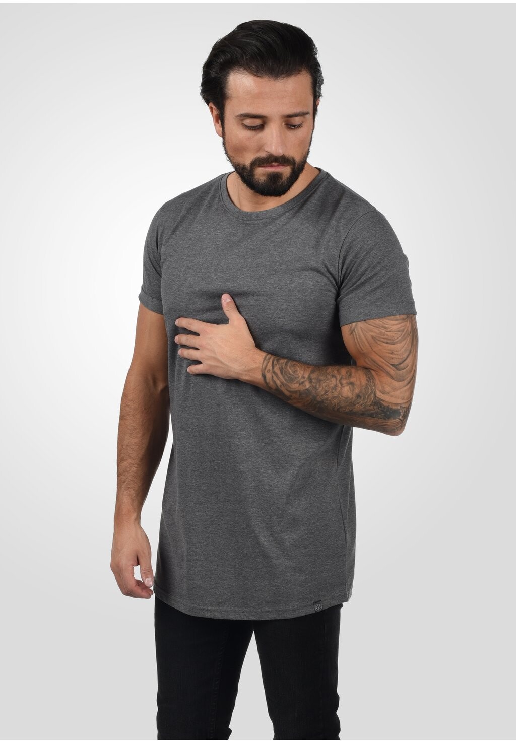 

Футболка базовая SDLONGO Solid, цвет grey melange