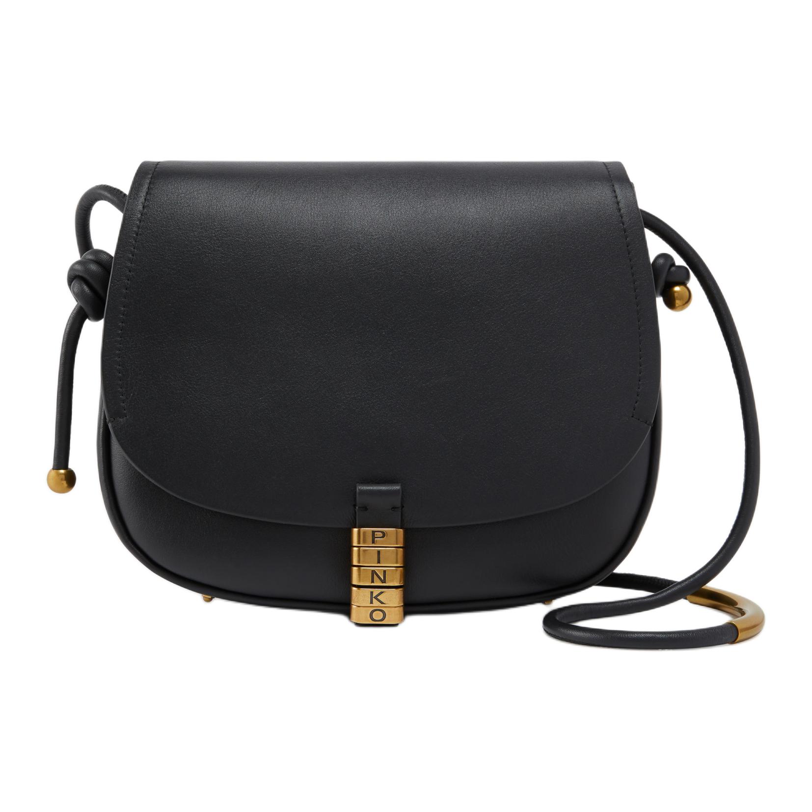 

PINKO Сумка через плечо из коровьей кожи, большая женская сумка кроссбоди black