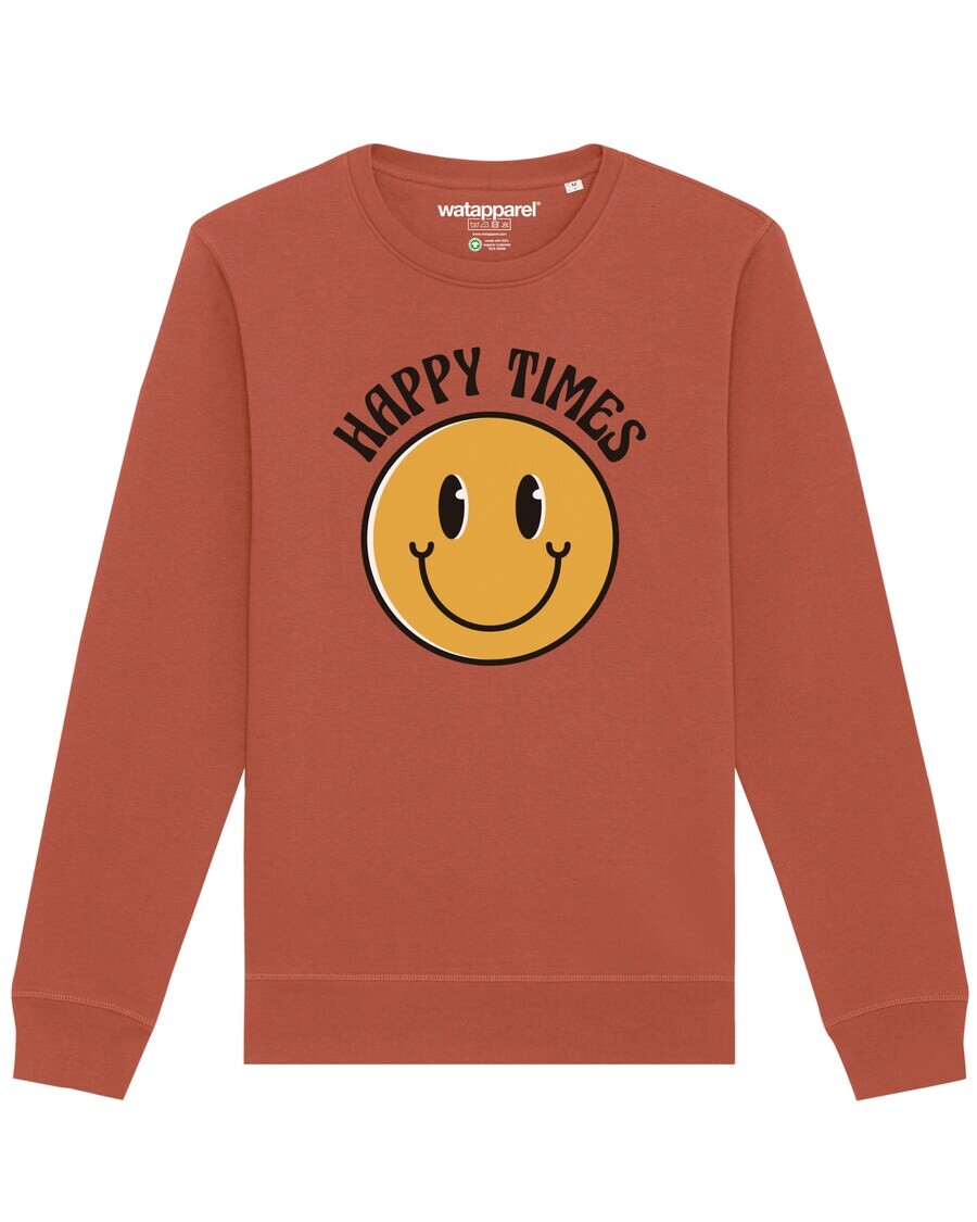 

Свитер Watapparel Sweatshirt Happy times smiley emoji, светло-коричневый