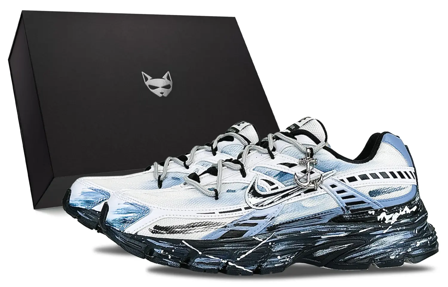 

Nike Кроссовки Initiator с амортизацией, износостойкие, дышащие, низкие, повседневные, для городских поездок на работу, цвет пыльно-синий