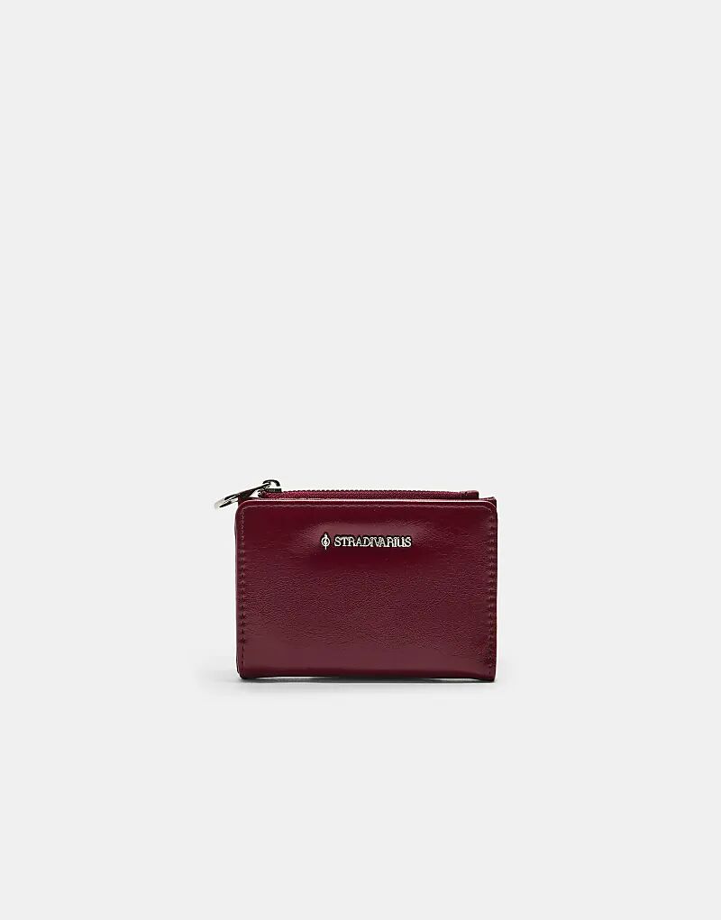 

Кошелек Stradivarius на молнии бордового цвета