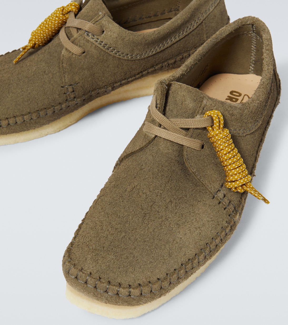 Замшевые кроссовки Weaver Clarks Originals, Pale Khaki Suede — фото 3