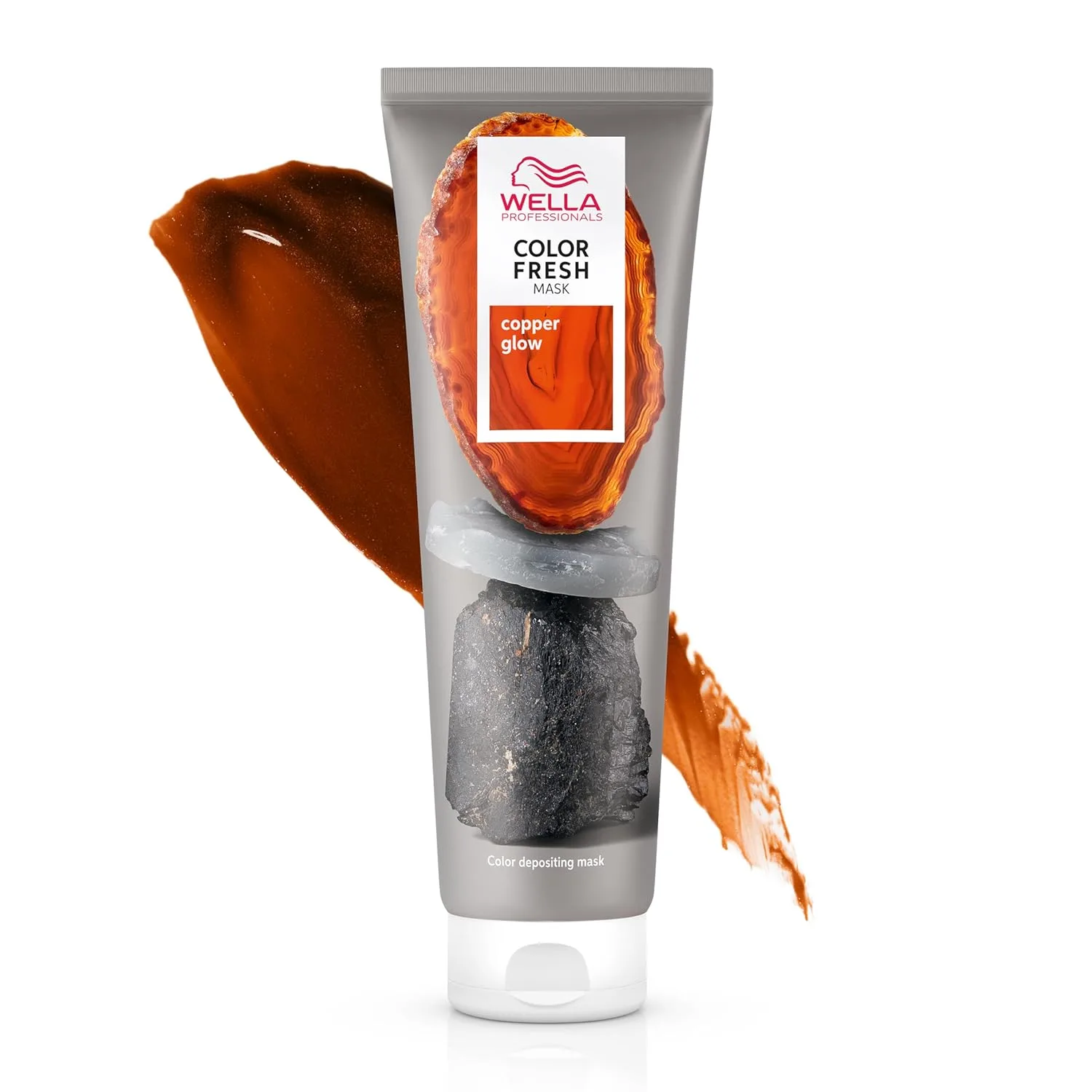 Wella Color Fresh Mask, восстанавливающая маска для волос с авокадо, веганская формула, 150 мл 141.75 г (1 шт.), Copper Glow