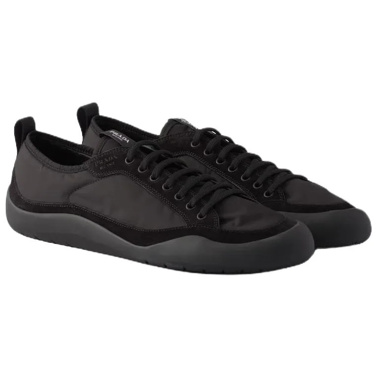 PRADA Re Nylon Speedrock Low top Casual Shoes мужские черные — фото 4