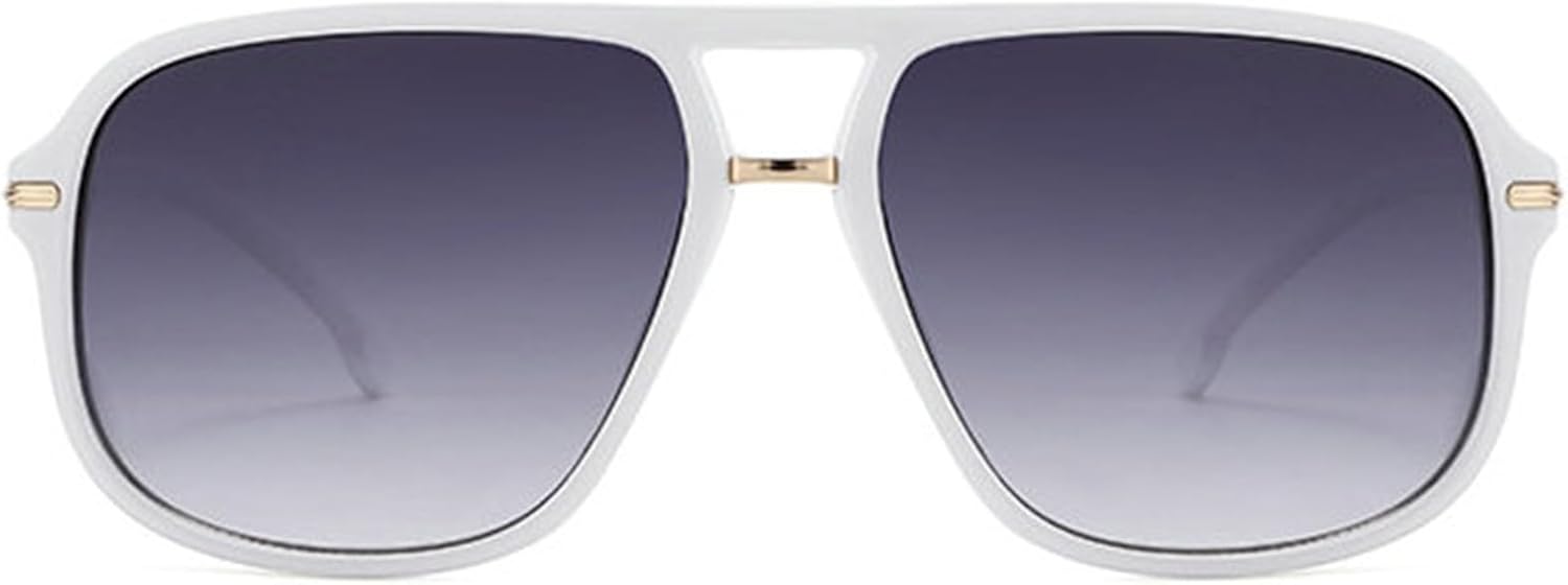 

Мужские солнцезащитные очки-пилот в стиле ретро с двойной перемычкой, модные очки с заклепками и защитой от УФ-излучения UV400. Женские солнцезащитные очки большого размера, в тренде helena, C7