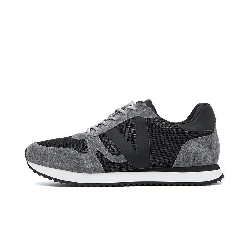 

VICKI BROWN Мужские повседневные кроссовки низкие белые, серые, черные - серо-черные, цвет Gray Black