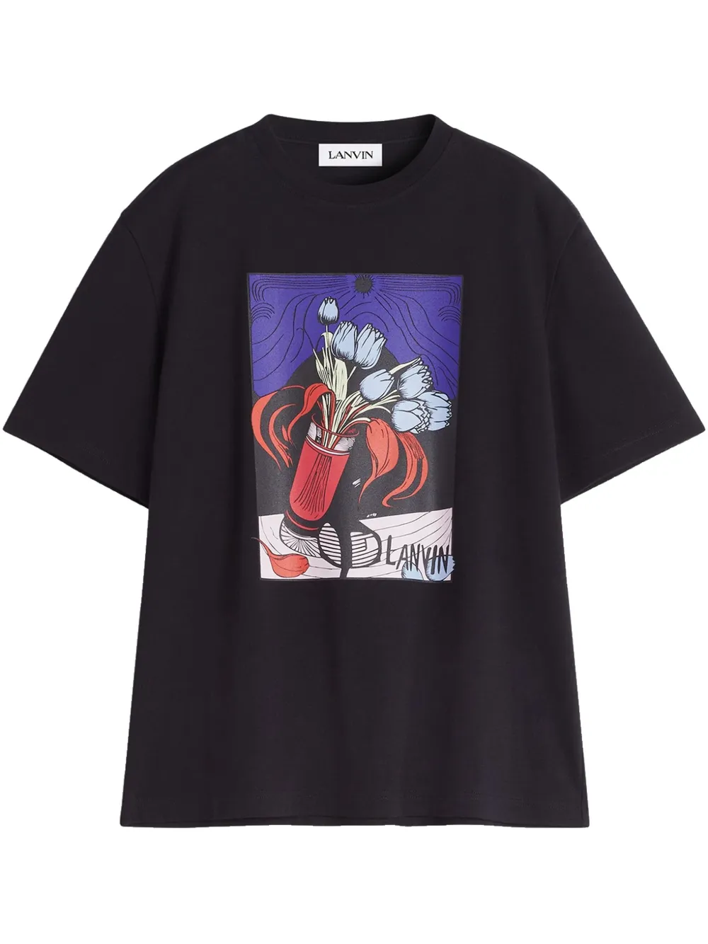 

Футболка с короткими рукавами Lanvin, черный