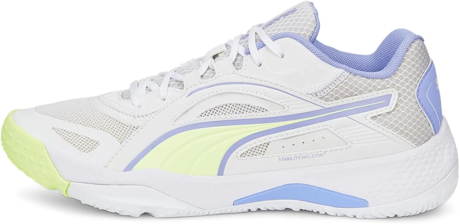 Универсальные кроссовки для игры в помещении Solarstrike II PUMA, Puma White Fizzy Light Electric Purple