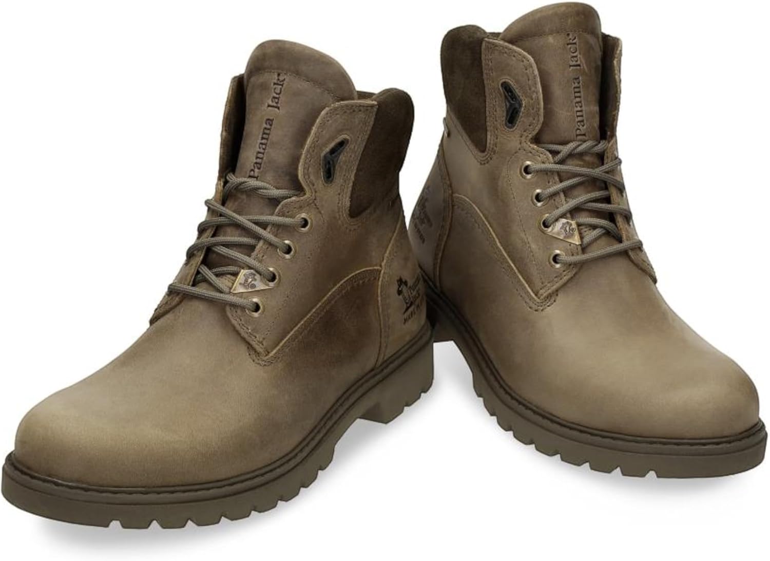 Мужские водонепроницаемые кожаные походные ботинки на щиколотку Panama Jack Amur GTX, коричневый/хаки — фото 4