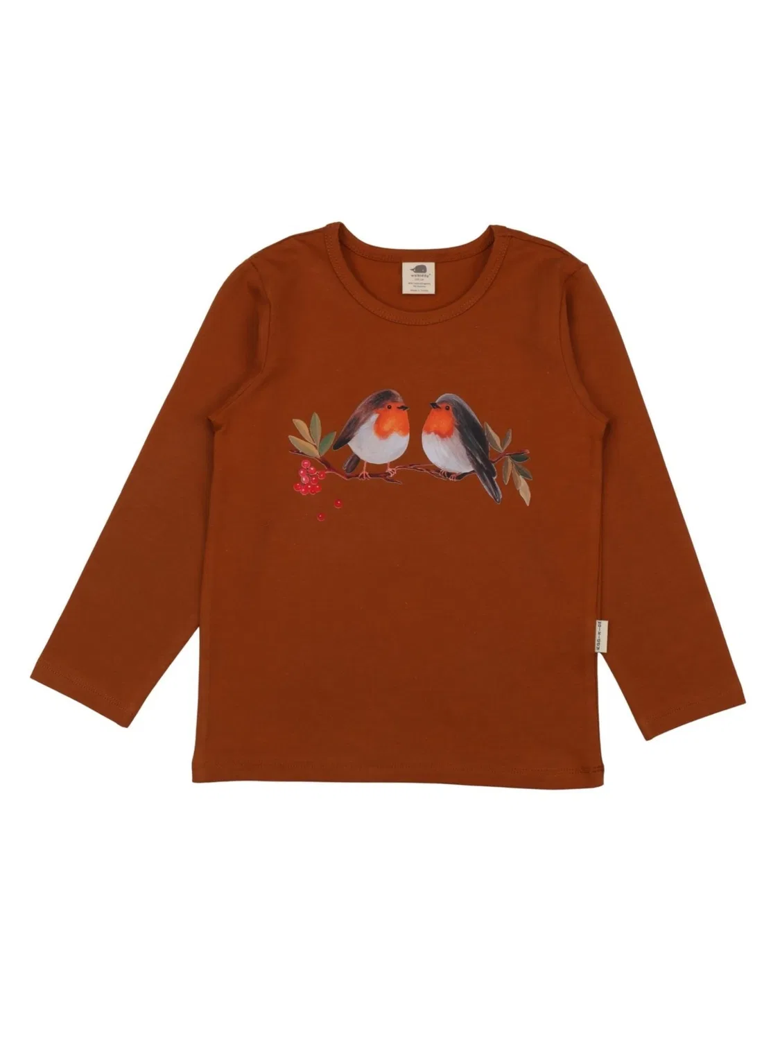 Рубашка Walkiddy Unifarben Shirt коричневого цвета