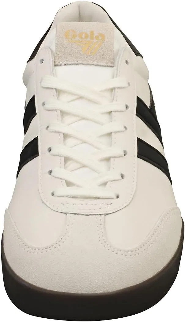 Мужские кожаные кроссовки Gola Cyclone, White Black Dark Gum — фото 3