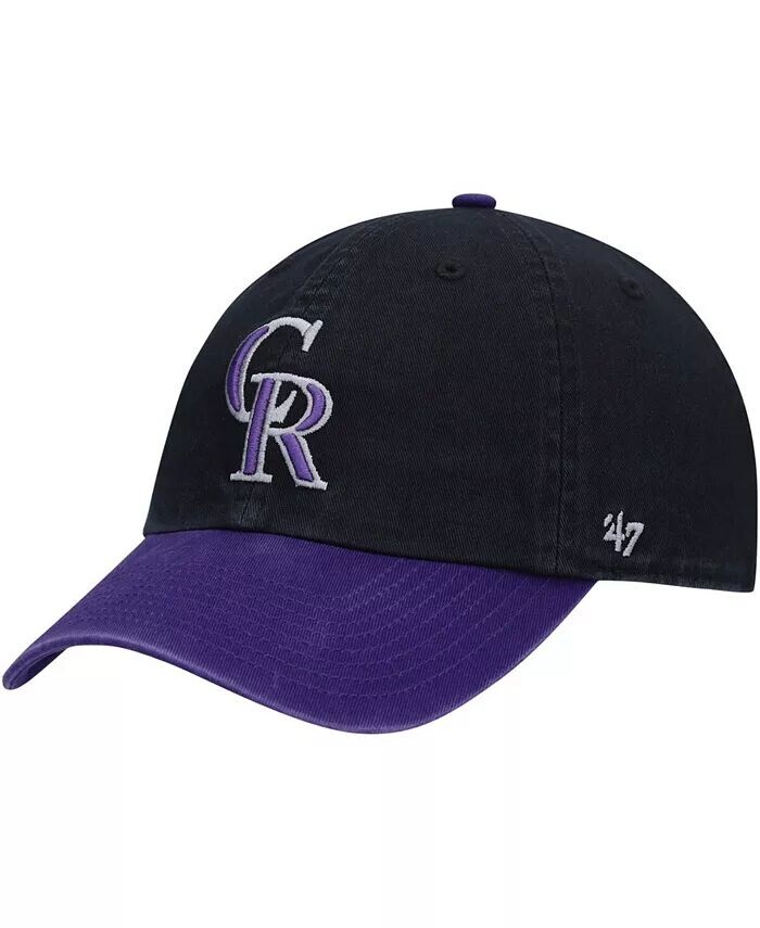 

Мужская черная регулируемая шапка Colorado Rockies Alternate Clean Up '47 Brand