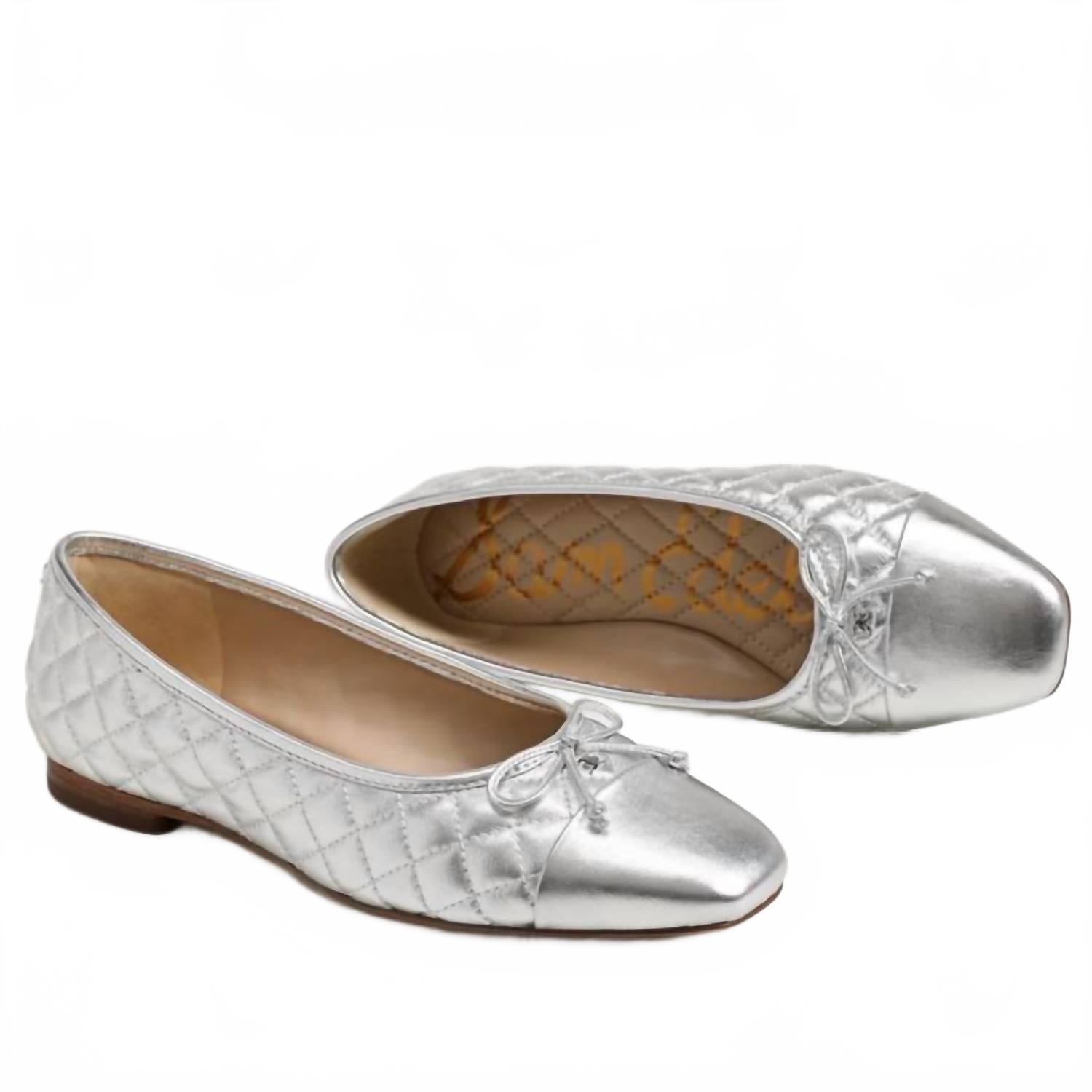 Женские балетки Marilyn в серебристом цвете Sam Edelman