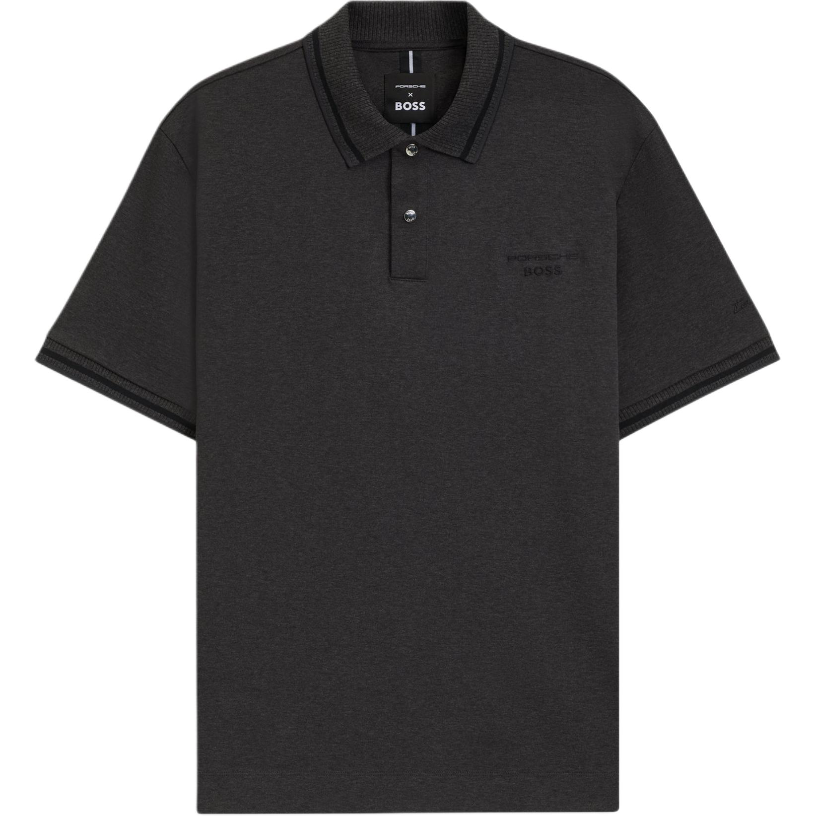 

Hugo Boss Мужская поло-рубашка Porsche, темно-серая, Серый, Hugo Boss Мужская поло-рубашка Porsche, темно-серая
