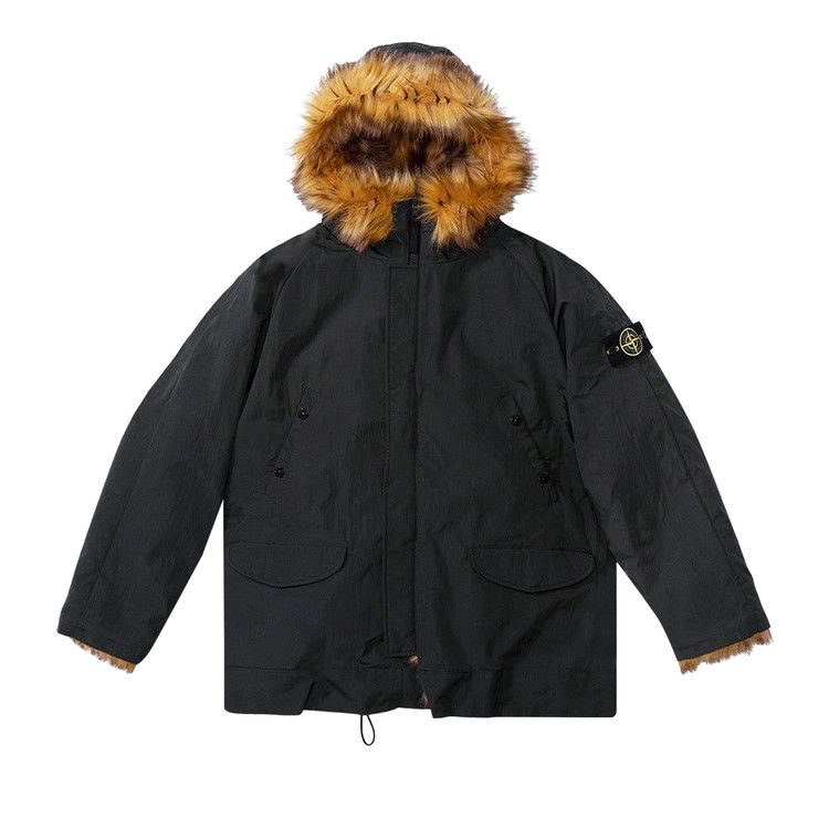 

Парка Supreme x Stone Island Formula Steel Reversible Faux Fur Parka, Black