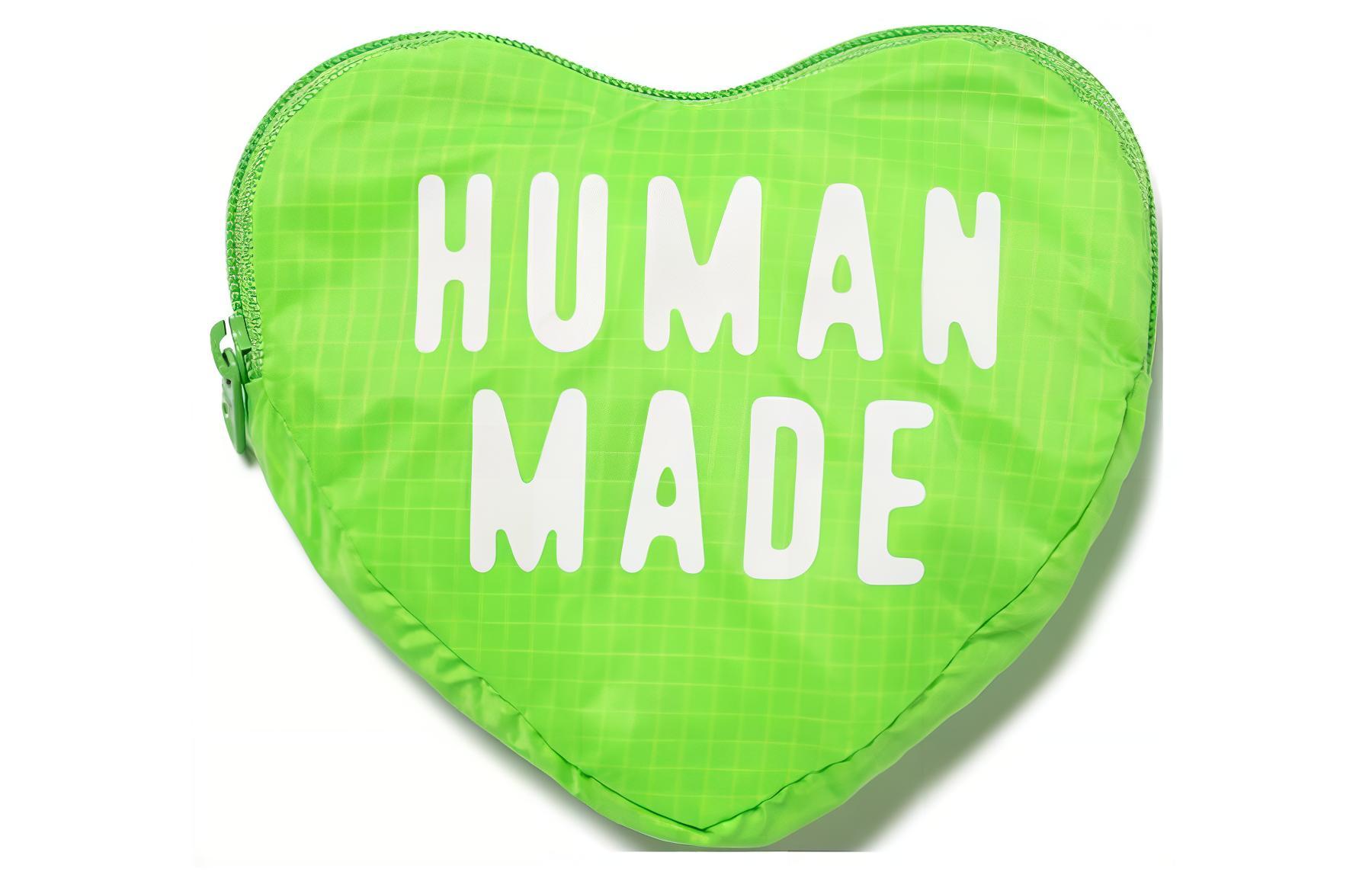 

HUMAN MADE Сумка-шоппер с сердечками из рипстопа, Green