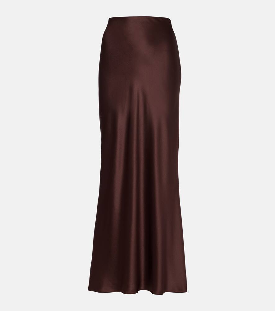 

Шёлковая сатиновая макси-юбка The Sei, Cocoa