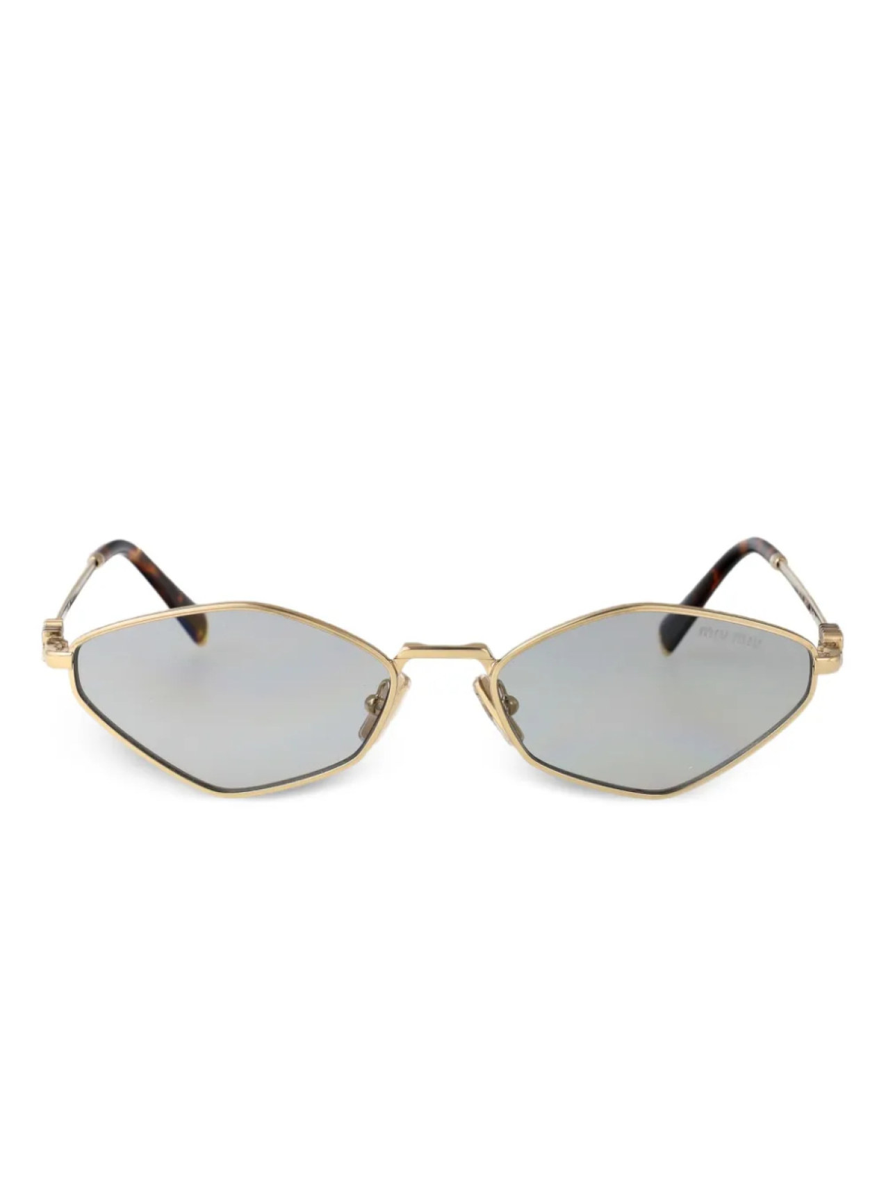 

Miu Miu Eyewear faceted-frame солнцезащитные очки, золотой