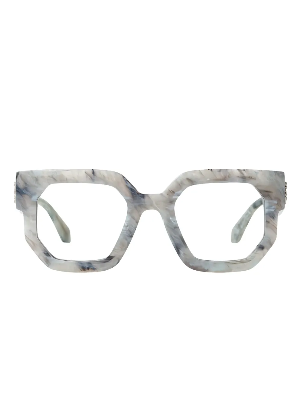 

Очки в мраморной оправе Off-White Eyewear, серый