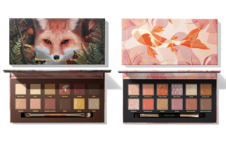 

12 цветов теней для век с дизайном животных, легко растушевываются, шиммер, подчеркивающие глаза, 2 поддона PERFECT DIARY