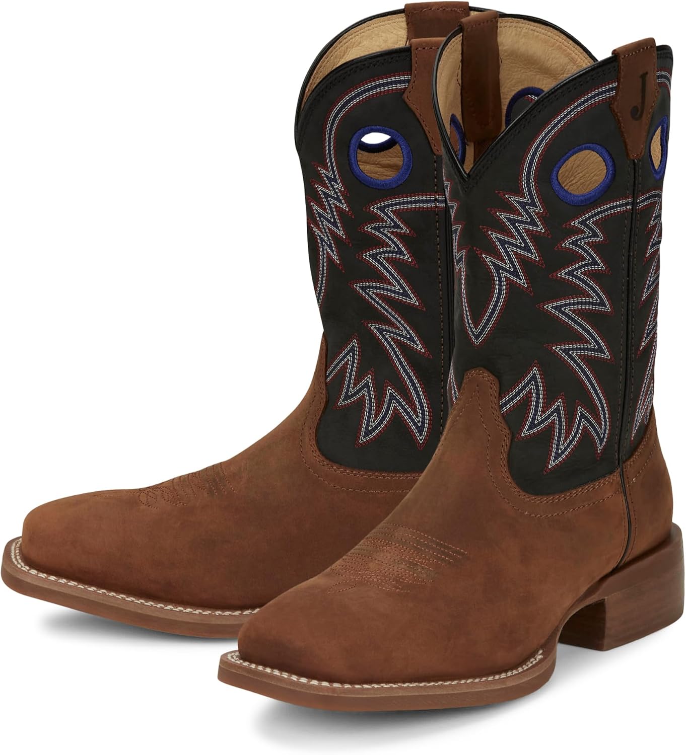 

Мужские вестерн-бутсы Justin Show Stopper 11 - Коллекция Frontier - Ковбойские ботинки с квадратным носком, кожаные, с комфортной стелькой и противоскользящей подошвой, Pecan