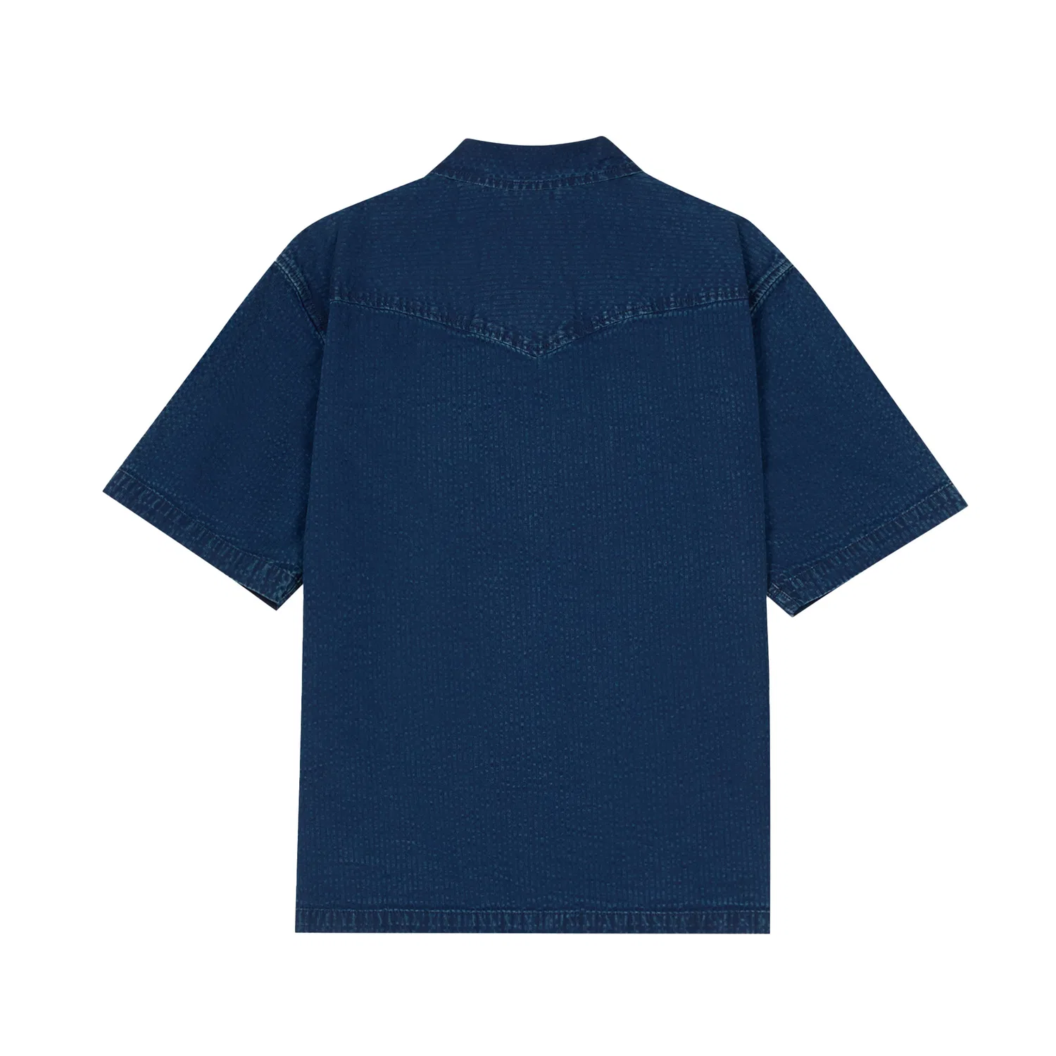 Рубашка унисекс темно-синяя джинсовая с отложным воротником Levis, Dark Blue — фото 3
