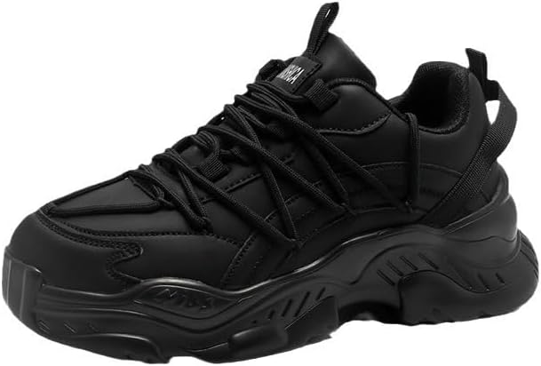 

Мужские кроссовки для бега по дорогам Легкие прогулочные кроссовки Амортизирующие мужские кроссовки Повседневные спортивные кроссовки для мужчин Массивные кроссовки Soft Time Toy, черный