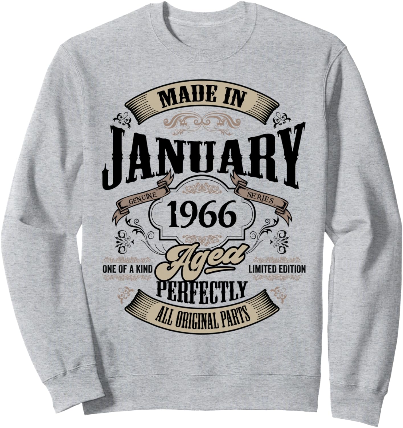 

Винтажная толстовка с надписью «Легенда к 60-летию, январь 1966 года», подарок на 60-летие Ingenius Vintage Birthday Shirts & Gifts, серый