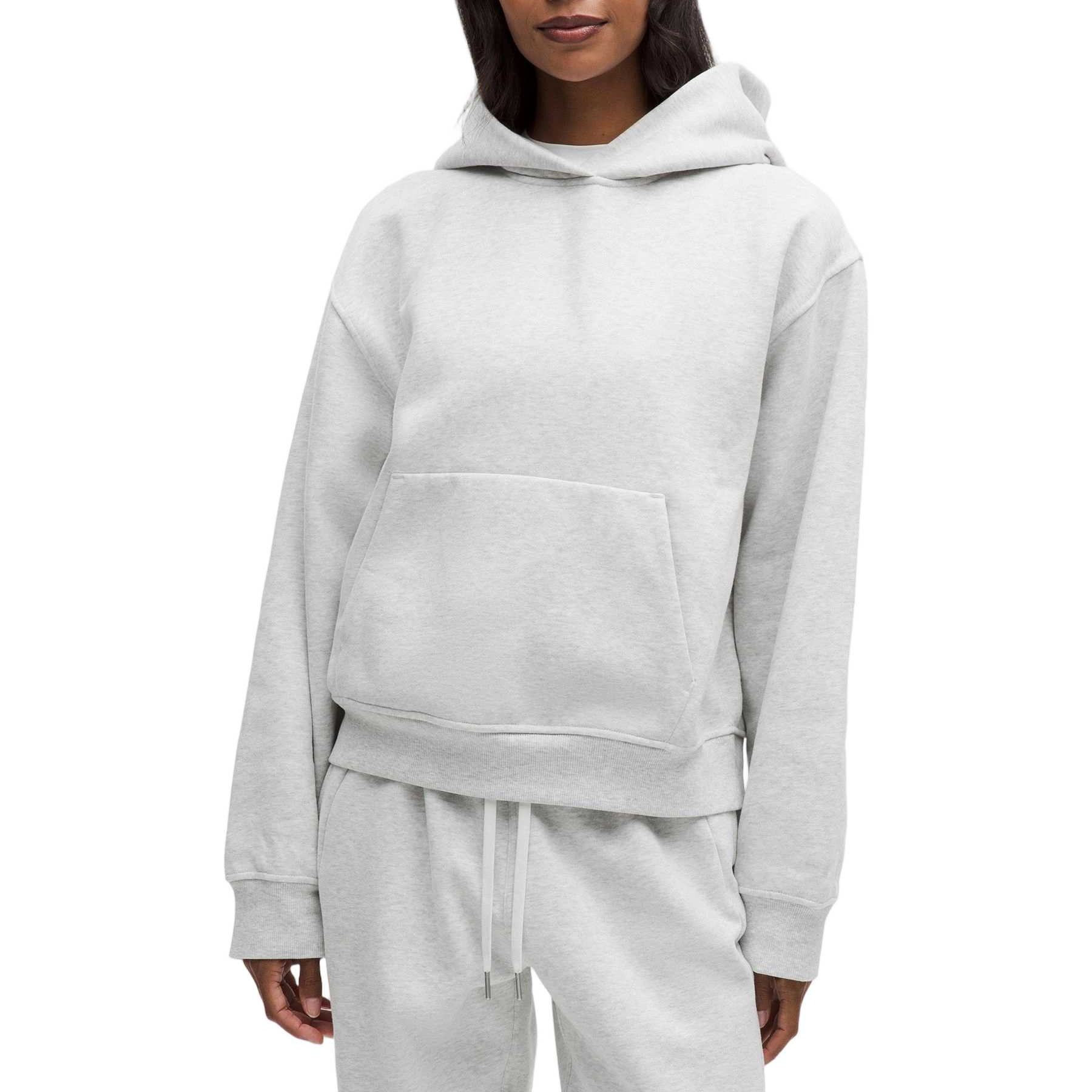 

Lululemon Толстовка Steady State для женщин, смешанный цвет Super Light Gray/HCUG, с капюшоном, умеренно свободный, Regular