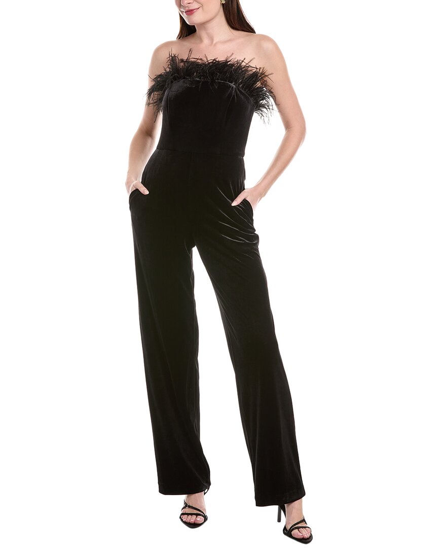 

Лив Фостер бархатный комбинезон с широкими штанинами Liv Foster, черный