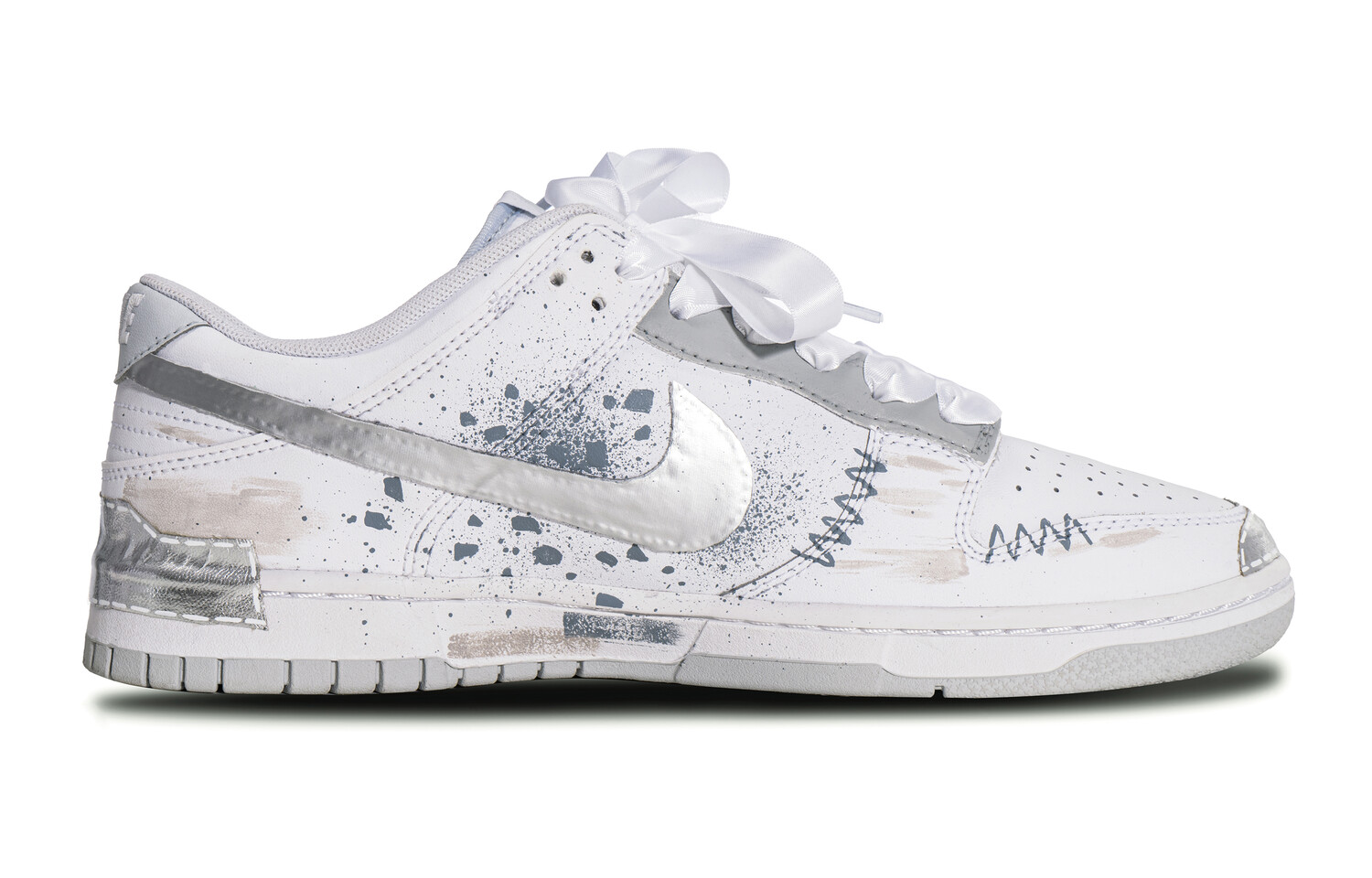 

Кроссовки Nike Dunk Skateboard Shoes Men Low-Top Gray White, светло-серый
