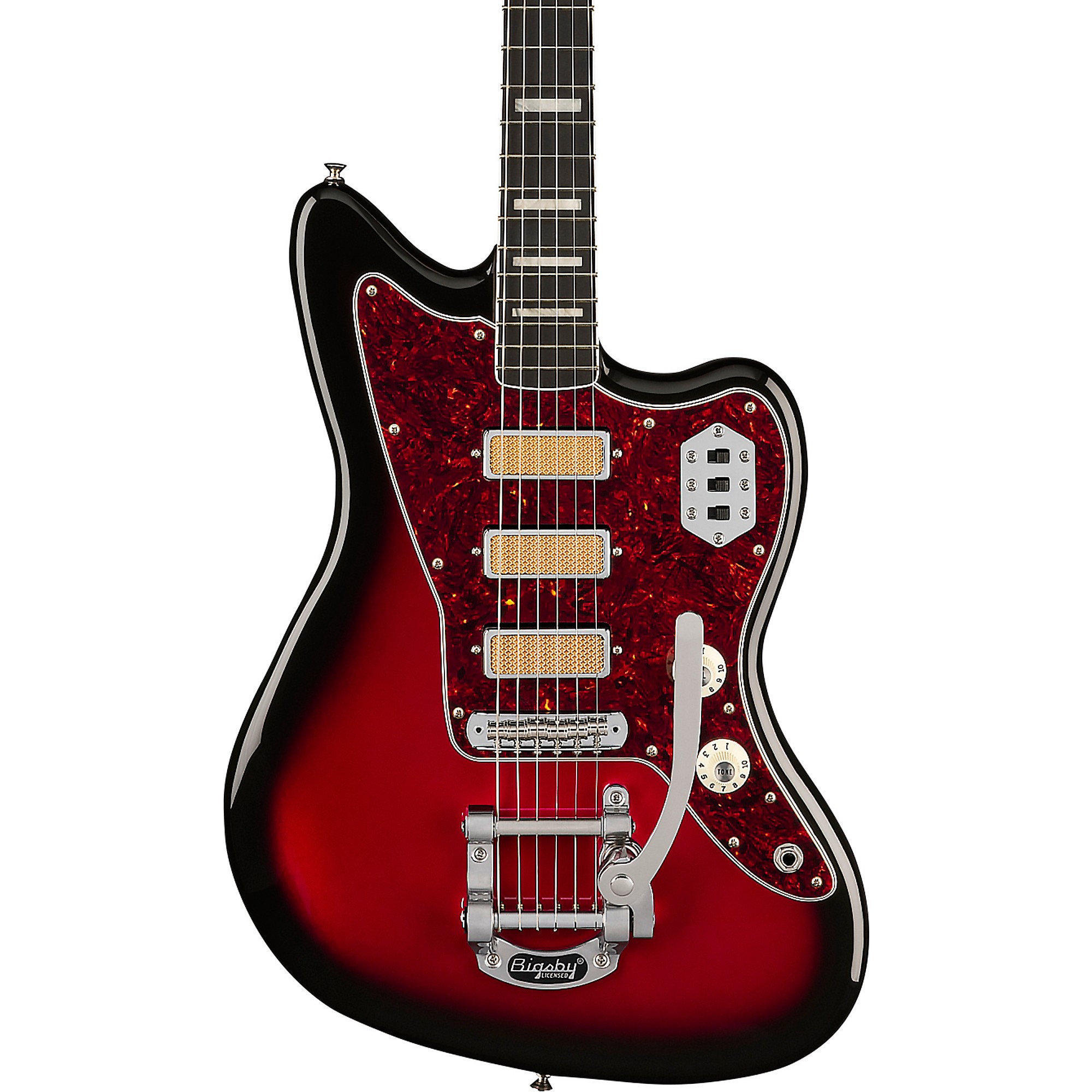 

Электрогитара Fender Jazzmaster с золотой фольгой Candy Apple Burst