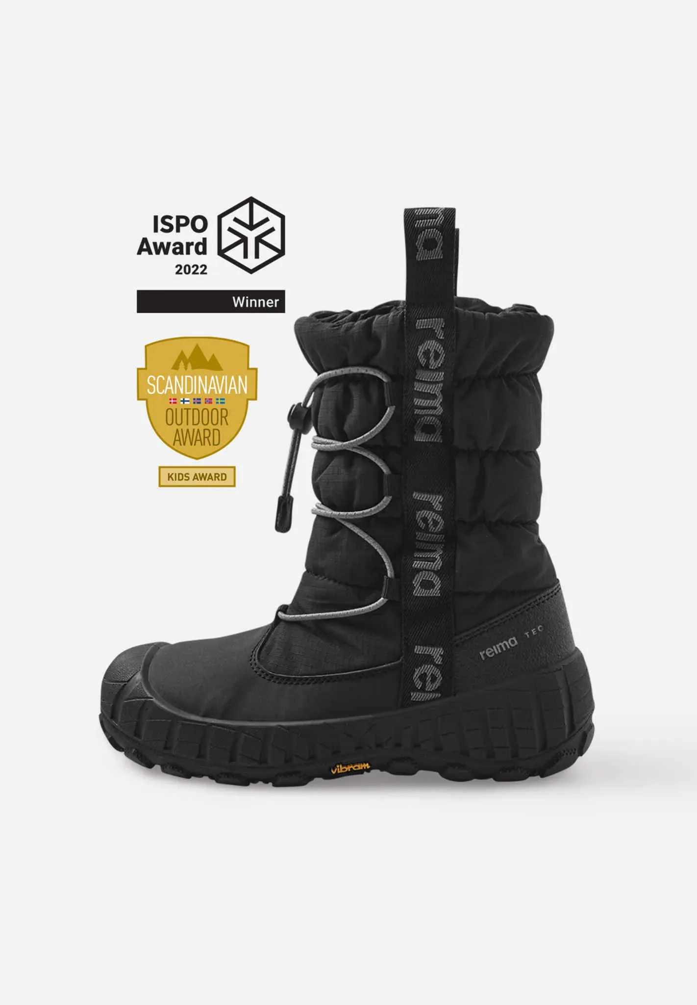 

Детские непромокаемые зимние ботинки Megapito Reima, цвет Black
