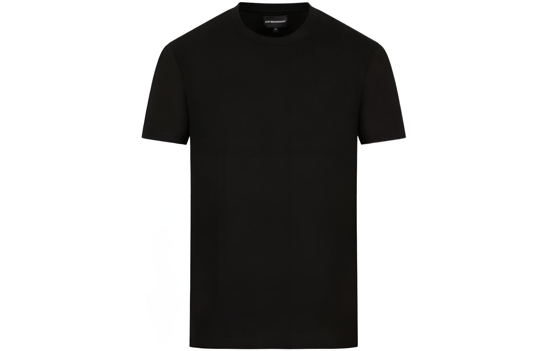 

Футболка с логотипом жаккард EMPORIO ARMANI, черная