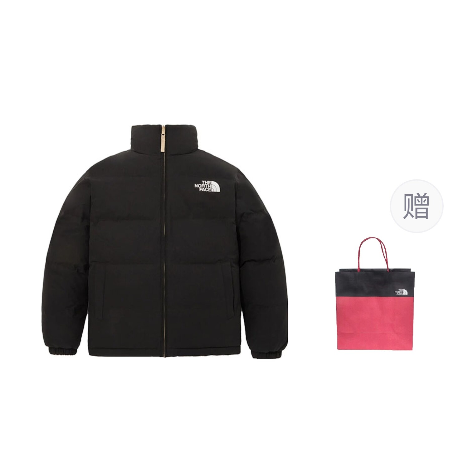 

Пуховик унисекс черный + подарочный пакет The North Face