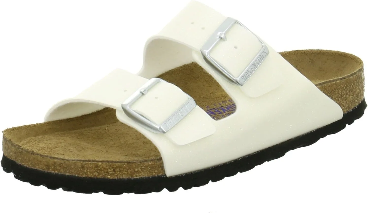 Birkenstock 51061 Взрослый Аризона, унисекс, сабо шлепки-лодочки Birko-Flor (обычные), белый — фото 2