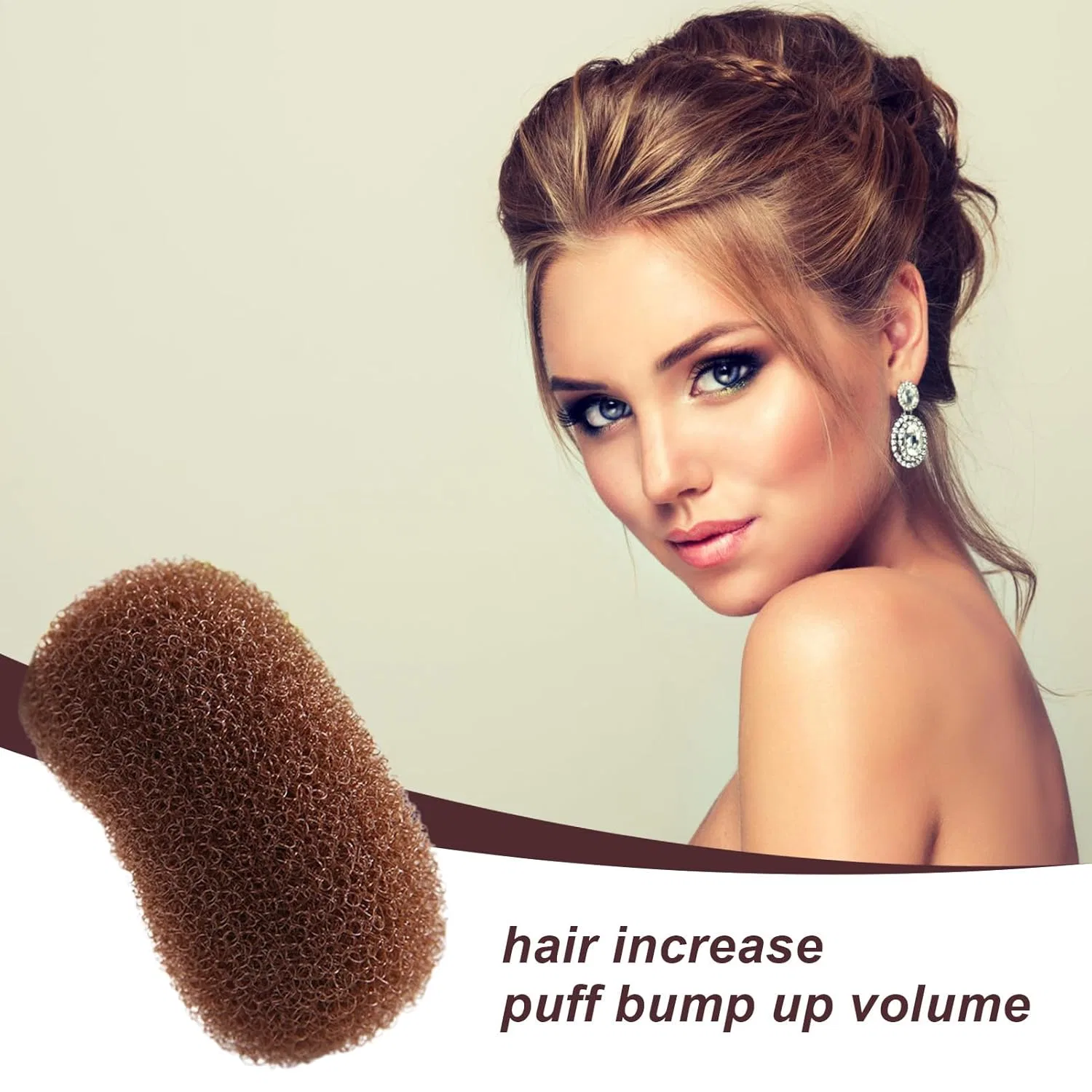 Заколка-невидимка для придания объема волосам Bump It Hair Gifyym, Coffee — фото 2
