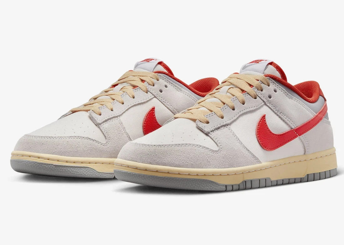 

Мужские кроссовки Nike Dunk Low 'Athletic Department' FJ5429-133, серые с красными вставками, повседневная обувь