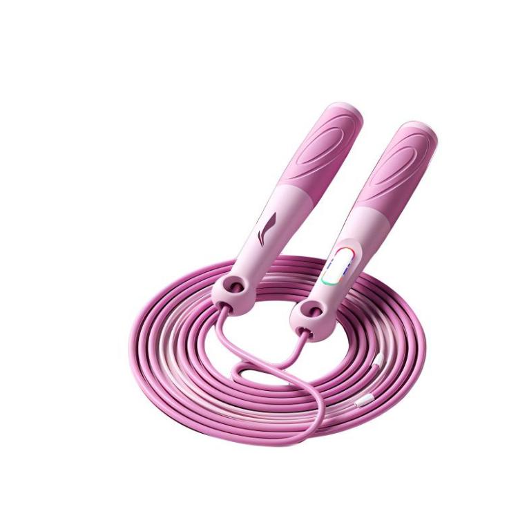 

Развлекательная скакалка для детей материал ручек PP, PC, силикон; материал троса PVC, TPE 2,8M LINING, розовый