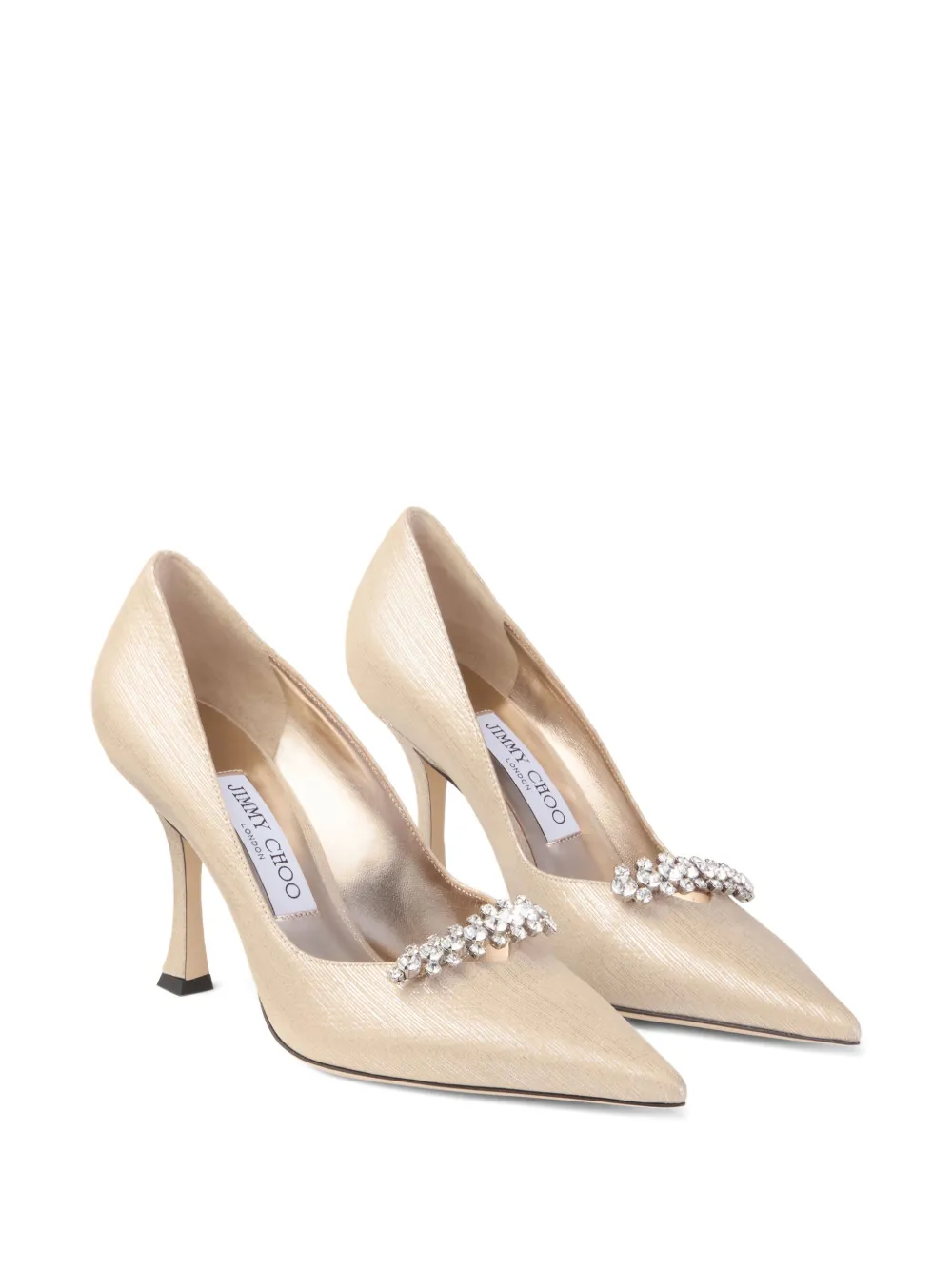 Туфли Belinda 90 с кристаллами JIMMY CHOO, золотой — фото 2