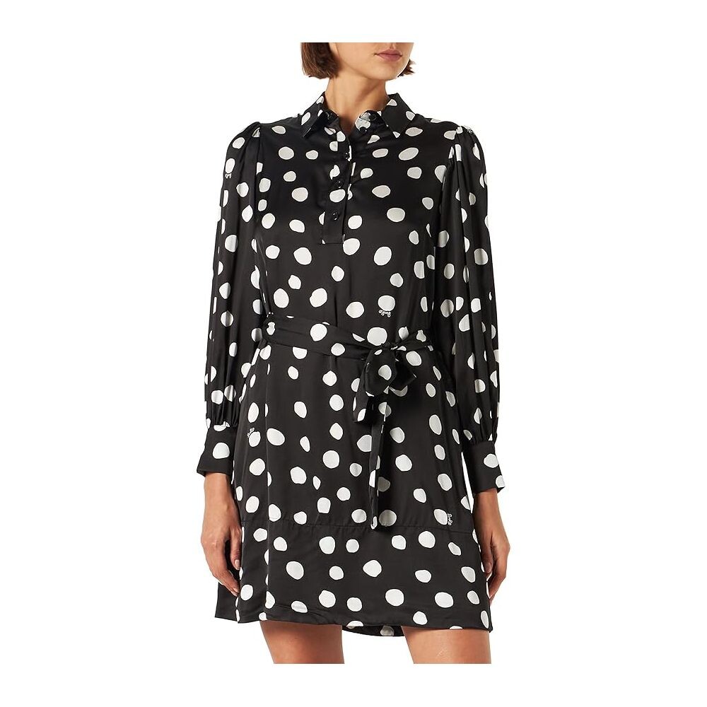 

Черное вискозное женское платье Pinko