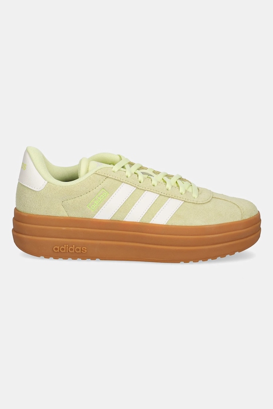 Замшевые кроссовки VL Court Bold Adidas, зеленый — фото 2