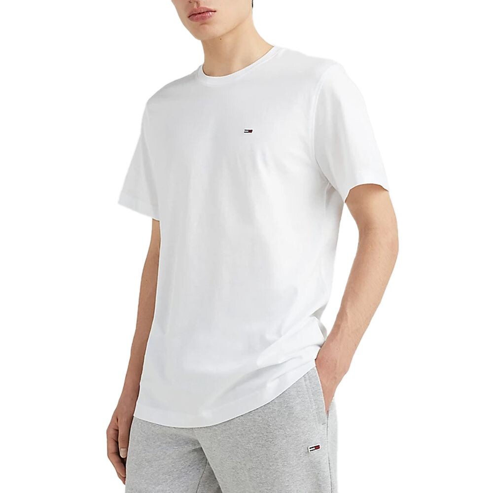 

Белая хлопковая футболка Tommy Jeans