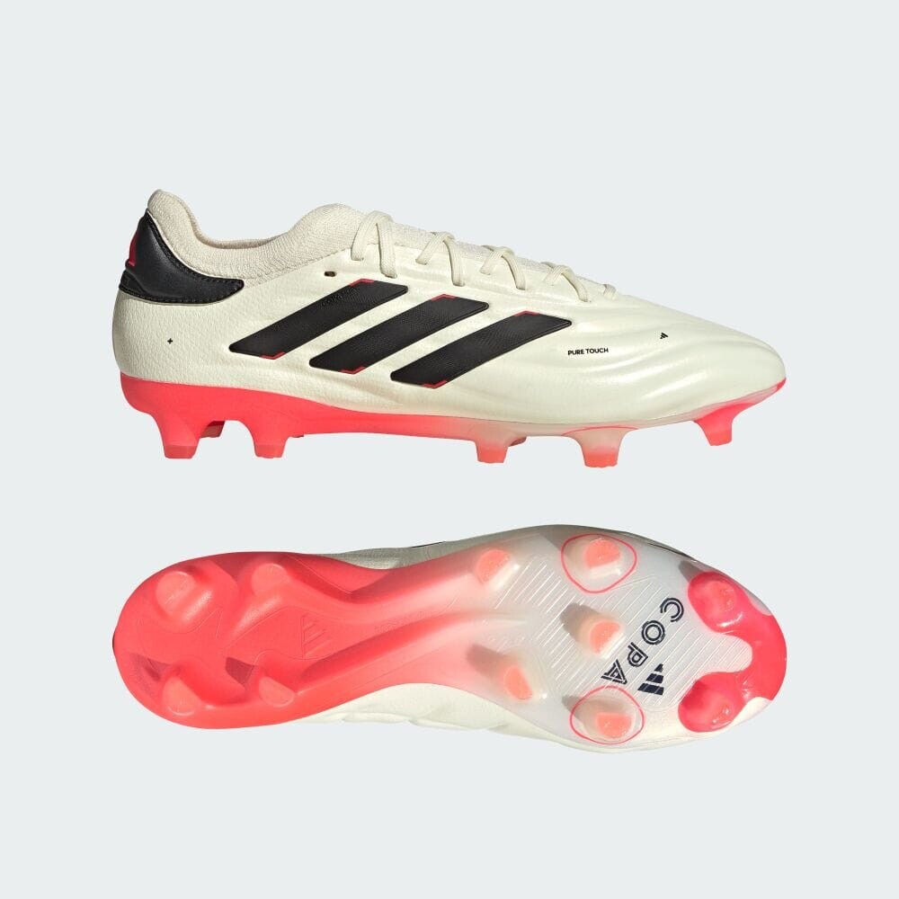

Бутсы Adidas COPA PURE 2 ELITE FG, цвет Ivory/Black/Solar Red